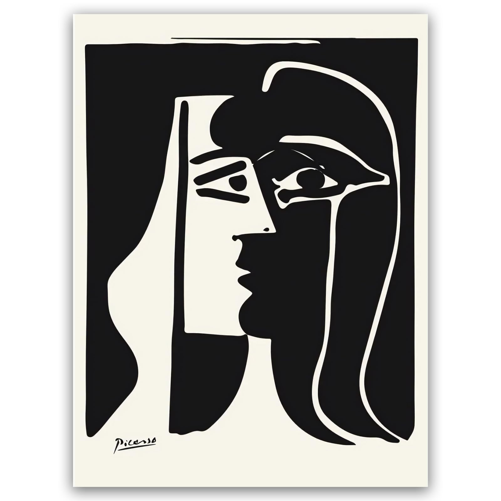 Amazon.com: Yomcut Pablo Picasso Canvas Wall Art - The Kiss Poster